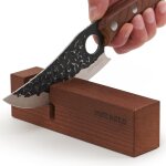 Teppd - aiguiseur de couteaux et ciseaux ¿ affteur manuel 3 etapes pour couteaux de cuisine ¿ outil ...