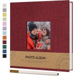 Teppd - album photo adhesif 10x15 petit album photo en lin 40 pages, album photo scrapbooking avec stylo ...