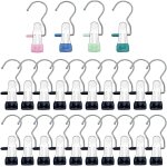 Teppd - cintre pince crochets 24 pièces crochet a linge portable métal, clips de cintre a linge en acier ... Teppd - cintre pince crochets 24 pièces crochet a linge portable métal, clips de cintre a linge en acier ...