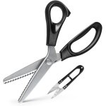 Teppd - ciseaux cranteurs noir 23, 5 cm ciseaux de couture professionnels noir en acier inoxydable ciseaux ... Teppd - ciseaux cranteurs noir 23, 5 cm ciseaux de couture professionnels noir en acier inoxydable ciseaux ...