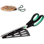 Teppd - ciseaux a pizza avec pelle, coupe - pizza en inox, ciseaux de cuisine, pelle de service, noir ...