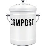 Teppd - composteur de cuisine , bac a compost de comptoir avec couvercle, pour dchets alimentaires de ...