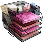 Teppd - corbeille a courriers empilable en métal - porte - revues avec 4 bacs a courriers - avec 2 porte ... Teppd - corbeille a courriers empilable en métal - porte - revues avec 4 bacs a courriers - avec 2 porte ...
