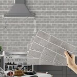 Teppd - credence adhesive pour cuisine gris 12 pièces, carrelage adhesif mural cuisine salle de bain, ... Teppd - credence adhesive pour cuisine gris 12 pièces, carrelage adhesif mural cuisine salle de bain, ...