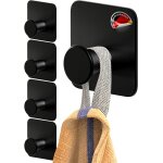Teppd - crochet adhesif mural - 5 pices, porte serviette salle de bain, accroche torchon cuisine, portemantea ...