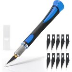 Teppd - ehdis scalpel avec 10 lames de antirouille, cutter de prcision, scalpel modelisme, pour dcoupe ...
