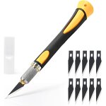 Teppd - ehdis scalpel avec 10 lames de antirouille, cutter de prcision, scalpel modelisme, pour dcoupe ...