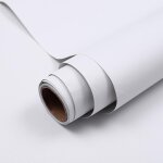 Teppd - papier adhesif pour meuble blanc mat 40x300cm, film autocollant meuble dcoratif, papier peint ...