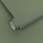Teppd - papier adhesif pour meuble vert fonc 60 × 500 cm papier peint adhesif autocollant mat impermable ...
