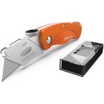 Teppd - presch cutter a lame fixe - cutter professionnel pliant trs tranchant en mtal avec 10 lames ...