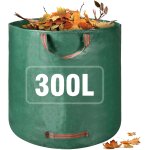 Teppd - sacs poubelle de jardin, 300 l, trs rsistants, rutilisables, grand sac poubelle vert avec ...