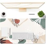 Teppd - sous - main bureau en cuir pu, 60 x 35cm double ct tapis de bureau, impermable tapis de clavier ...