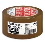 Tesa ruban adhsif d?emballage polypropylne qualit suprieure 52 microns - h50 mm x l66 mtres havane ...