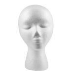 Tte factice / mannequin 27. 5x52cm, en mousse (polystyrne) pour femme, pour casquette, ecouteurs, accessoire ...
