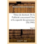 Th�se de doctorat - de la publicit� concernant l'�tat et la capacit� des personnes
