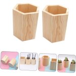 Tianyi - lot de 10 pots a crayons en bois de pin - mini pots a plantes succulentes - vase hexagonal pour ... Tianyi - lot de 10 pots a crayons en bois de pin - mini pots a plantes succulentes - vase hexagonal pour ...