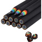 Tianyi - 12 pices crayon graphite ergonomique, duret 2b, couleur du crayon : noir, crayon en papier, ...