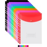 Tianyi - lot de 14 pochettes plastique a4 perfores, pochettes rangement colores, chemises classement ...