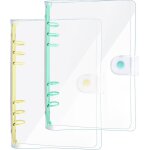Tianyi - 2 pièces classeur a6 pvc souple avec 6 anneaux, couverture de reliure a anneaux pour carnet ... Tianyi - 2 pièces classeur a6 pvc souple avec 6 anneaux, couverture de reliure a anneaux pour carnet ...