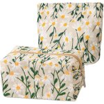 Tianyi - 2 pices trousse de maquillage avec motif marguerites elgante trousse de maquillage florale ...