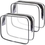 Tianyi - lot de 2 trousses de toilette transparentes approuves par la tsa pour voyage  l'aroport conforme ...