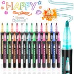 Tianyi - 24 couleurs feutre paillette, stylo paillette cadeaux de pques, marqueur magique idee cadeau ...