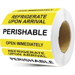 Tianyi - lot de 250 etiquettes autocollantes jaunes imperméables avec poignées périssables et etiquettes ... Tianyi - lot de 250 etiquettes autocollantes jaunes imperméables avec poignées périssables et etiquettes ...