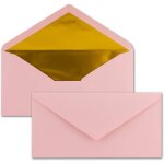 Tianyi - 25x enveloppes - 11 x 22 cm - couleur: rose - aves doublure en or métallique - fermeture: gommée ... Tianyi - 25x enveloppes - 11 x 22 cm - couleur: rose - aves doublure en or métallique - fermeture: gommée ...