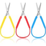 Tianyi - 3 pcs ciseaux a boucle avec poigne, loop scissors, ciseaux a ouverture automatique ciseaux ...