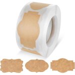 Tianyi - lot de 300 etiquettes autocollantes tout usage polyvalentes réutilisables en papier kraft imperméable ... Tianyi - lot de 300 etiquettes autocollantes tout usage polyvalentes réutilisables en papier kraft imperméable ...