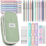 Tianyi - 39 pices fournitures scolaires avec etui a stylos grande capacit, 12 pices couleurs surligneurs ...