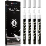 Tianyi - lot de 4 marqueurs permanents pour peinture acrylique métallique pour cartes de noël, verre, ... Tianyi - lot de 4 marqueurs permanents pour peinture acrylique métallique pour cartes de noël, verre, ...