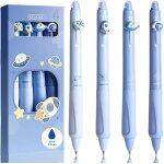 Tianyi - lot de 4 stylo effacables - stylo space kawaii plante, astronaute, fuse, spatiale - avec bille ...
