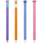Tianyi - lot de 4 stylos gel effaables, thmes cartoon, boule sur les extrmits pour enlever l'encre, ...