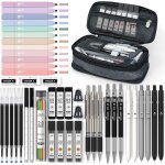 Tianyi - lot de 45 fournitures scolaires avec etui a stylos, 6 stylos gel, 6 porte - mines artistiques, ... Tianyi - lot de 45 fournitures scolaires avec etui a stylos, 6 stylos gel, 6 porte - mines artistiques, ...