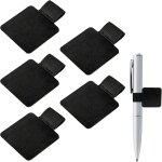 Tianyi - lot de 5 passants autocollants pour bloc - notes, passant pour stylo, noir, porte - stylo pour ...