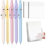 Tianyi - 5 pièces stylo gel avec 4pcs sticky notes, 0. 5mm gel pen noir & autocollant transparent, stylos ... Tianyi - 5 pièces stylo gel avec 4pcs sticky notes, 0. 5mm gel pen noir & autocollant transparent, stylos ...