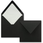Tianyi - lot de 50 enveloppes carrées, 16 x 16 cm, noires, avec doublure en soie blanche, sans fenêtre ... Tianyi - lot de 50 enveloppes carrées, 16 x 16 cm, noires, avec doublure en soie blanche, sans fenêtre ...