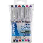 Tianyi - - 6 stylos plume v - pen effaables - noir / bleu / rouge / vert / rose / violet - pointe moyenne ...