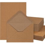 Tianyi - lot de 60 enveloppes en papier kraft c6 - 150 g / m - avec cartes vierges din a6 - pour mariage, ...