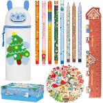 Tianyi - lot de 8 stylos gel effaables - kawaii trousse d'colier 2 en 1, yti + 8 stylos effaables ...