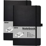 Tianyi - a5 journal carnet de notes 2 pack, 192 pages, couverture rigide avec elastique de fermeture ...