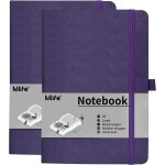 Tianyi - a5 journal carnet de notes 2 pack, 192 pages, couverture rigide avec elastique de fermeture ...