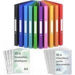 Tianyi - acropaq - 10 x classeur souple a4 2 anneaux incl. 10 x pochette document, 25 x pochettes plastiques ... Tianyi - acropaq - 10 x classeur souple a4 2 anneaux incl. 10 x pochette document, 25 x pochettes plastiques ...