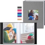 Tianyi - album photo 10x15 mini petit format 100 pochette 2 paquets, lin tissu album pour vertical photos ...