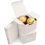 Tianyi - boite cadeau blanche (lot de 50) - boite papier kraft blanc l5 x l5 x h5 cm - boite carton blanche ...