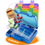 Tianyi - - bote a djeuner pour enfant avec compartiments u2013 800 ml, bleue u2013 grande bote a goter, ...