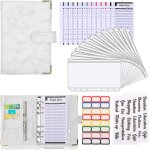 Tianyi - budget planner classeur planificateur budgtaire a feuilles mobiles a6 comprend 12 feuilles ...