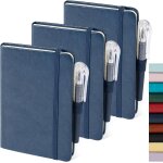 Tianyi - carnet de notes, petit cahier bloc note cuir avec stylo 3 paquet, bullet journal carnet en cuir ...