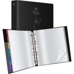 Tianyi - carnet de prsentation, classeur a anneaux, avec 80 pochettes transparentes a4 transparentes ...